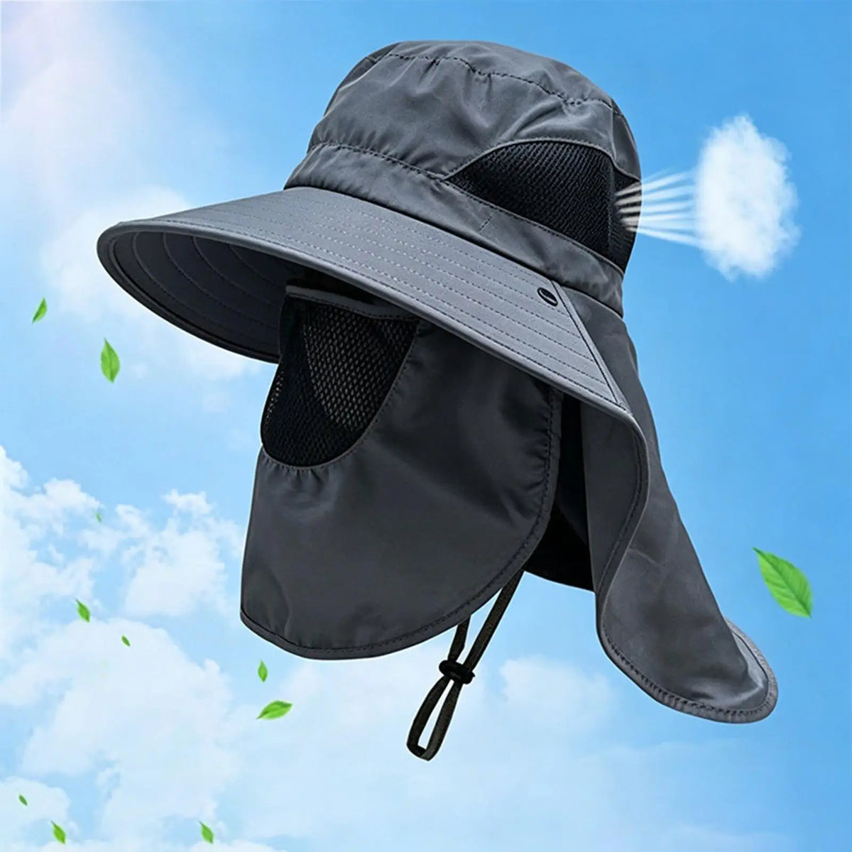 UPF 50+ Fishing Hat with Neck Flap – Wide Brim Sun Hat Wide Brim Sun Hat PLUSH