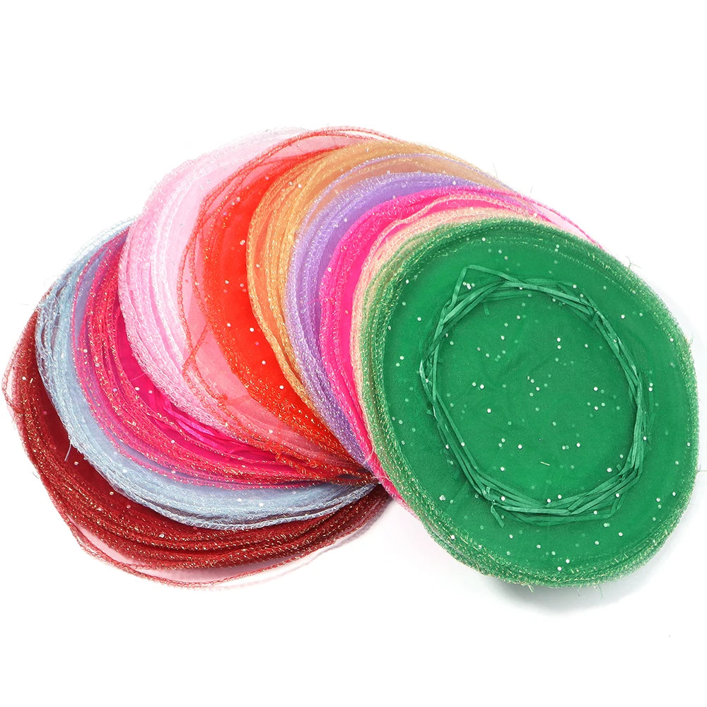 10pcs Round Organza Drawstring Gift Bags – Jewelry Pouches Organza Gift Pouches PLUSH