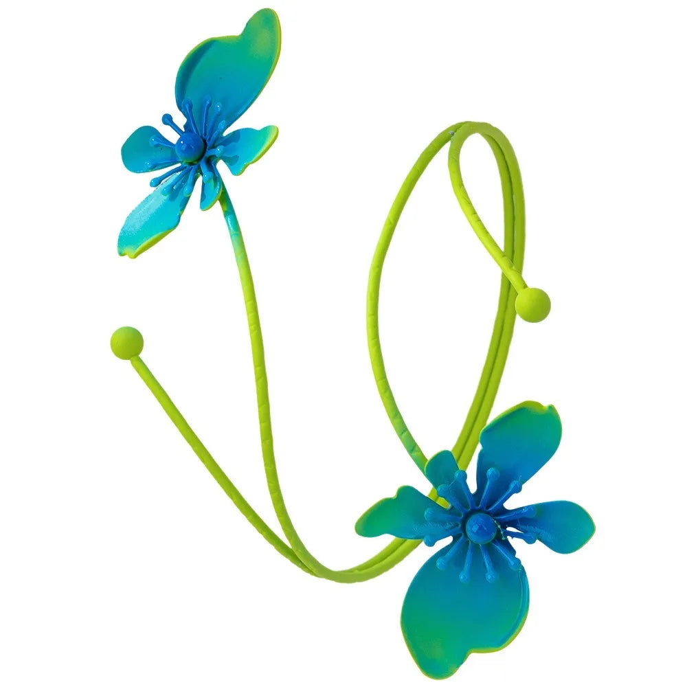 Colorful Floral Arm Cuff Open Bangle – Neon Gradient Armlet Arm Cuff Bangle PLUSH Light Green