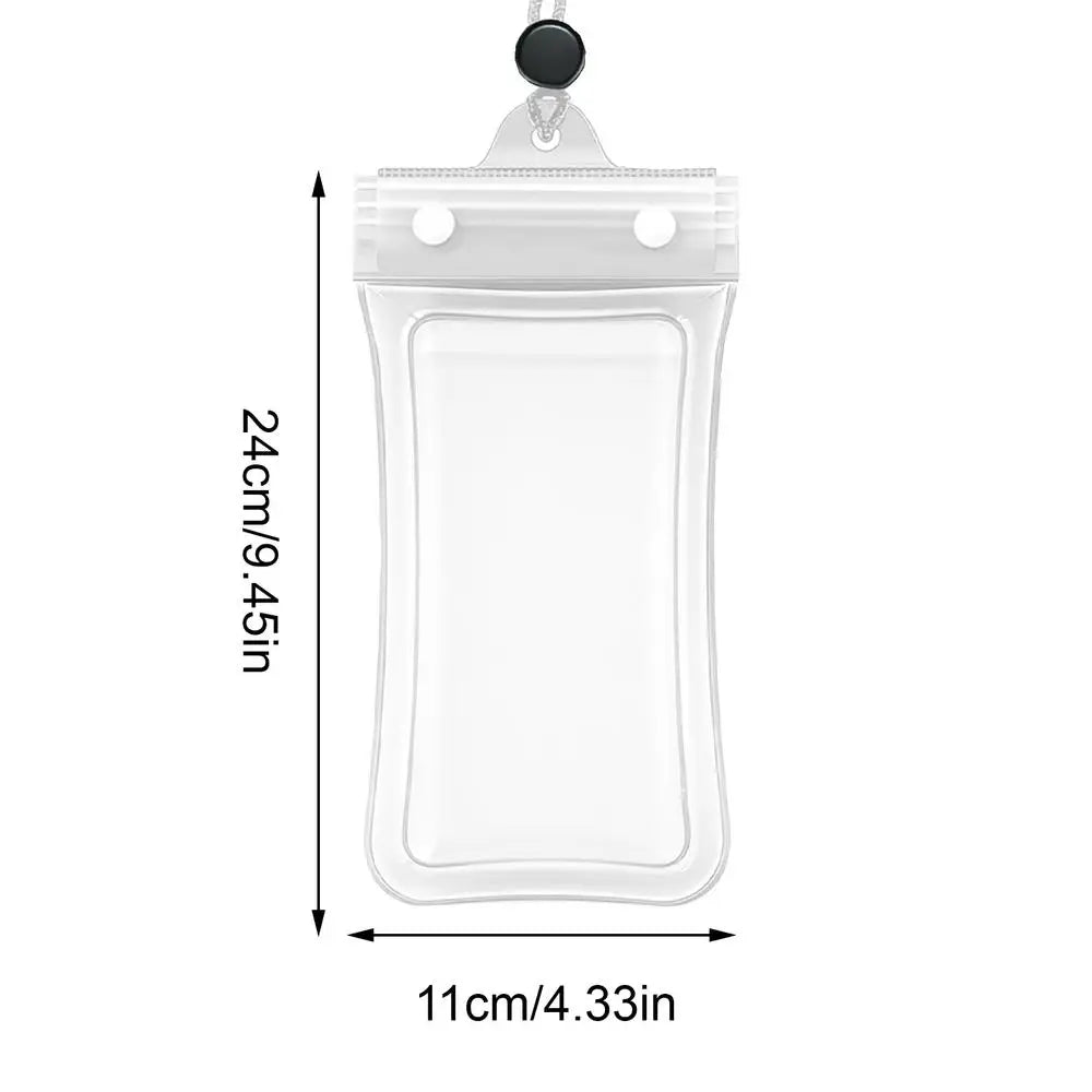 Waterproof Phone Dry Bag with Lanyard | Touch Screen Compatible Waterproof Phone Pouch PLUSH White