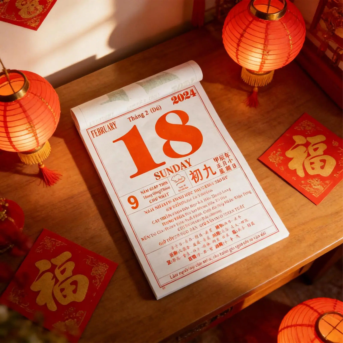 2026 Vietnamese Tear-Off Wall Calendar – Year of the Horse Tear-Off Wall Calendar PLUSH