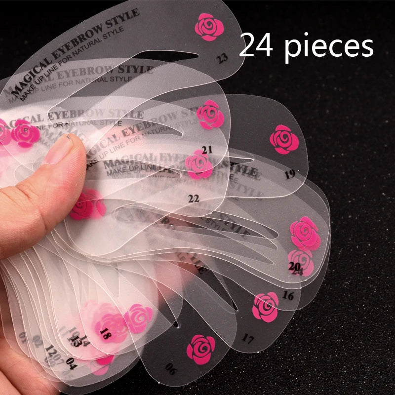 4-Sheet Reusable Eyebrow Stencils – DIY Brow Shaping Kit Eyebrow Stencil Kit PLUSH