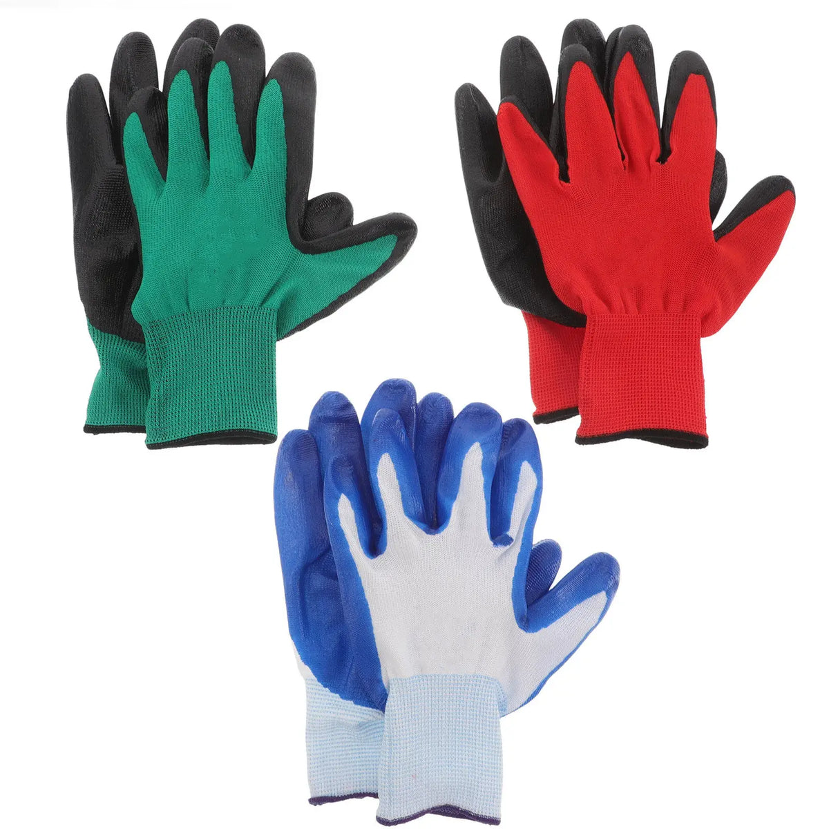 3-Pack Nitrile Coated Garden Work Gloves for Men & Women Garden Work Gloves PLUSH