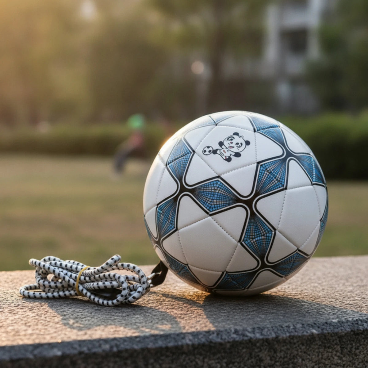 Rebound Soccer Ball with Elastic Cord – Size 4 Practice Trainer Soccer Training Trainer PLUSH