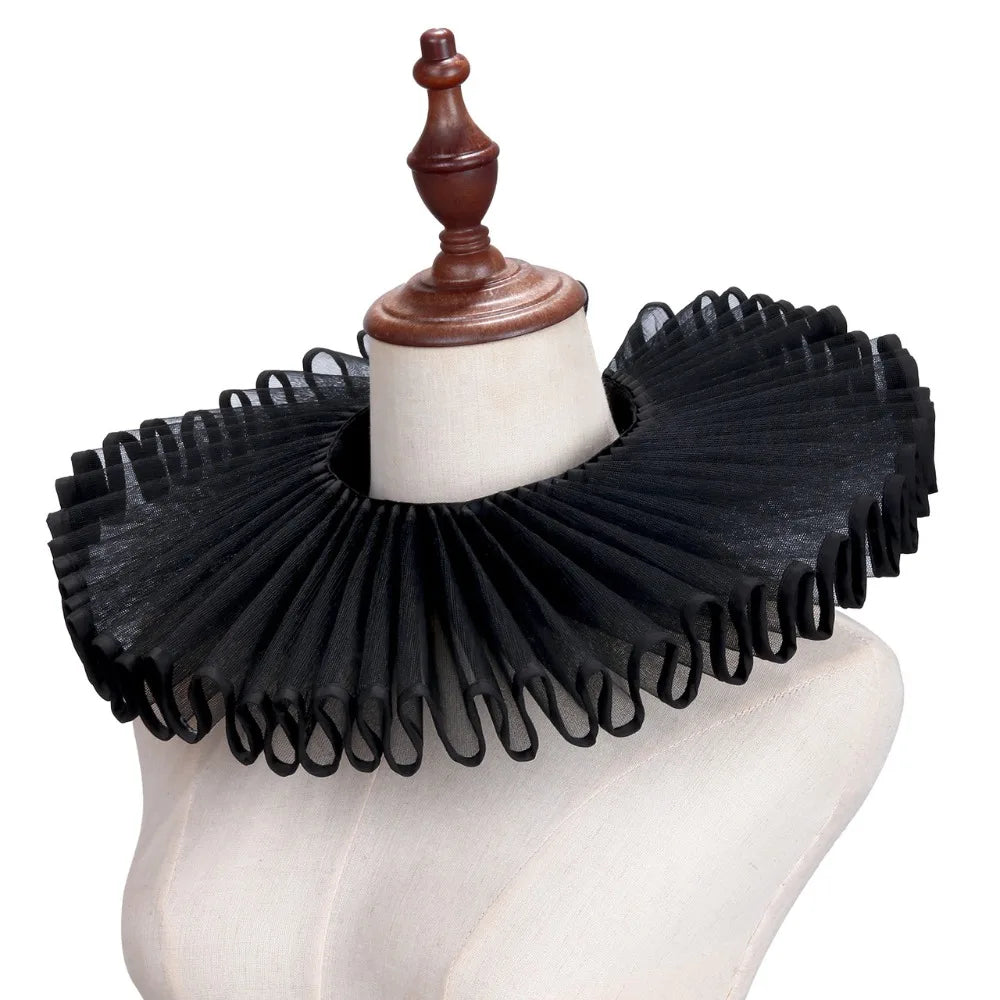 Detachable Renaissance Ruff Collar – Victorian False Collar Costume Ruff Collar PLUSH