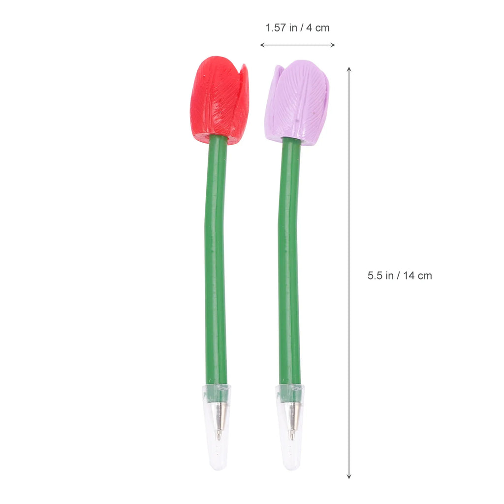 6pcs Tulip Flower Ballpoint Pens – Novelty Floral Writing Set Novelty Ballpoint Pens PLUSH
