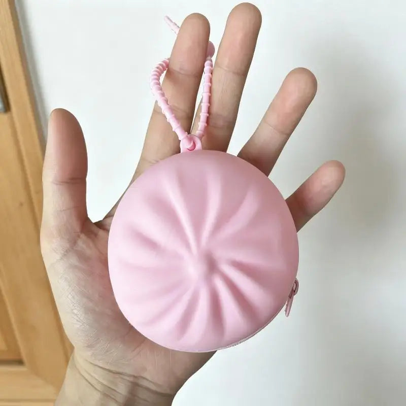 Steamed Bun Plush Coin Purse Keychain – Cute Mini Wallet Plush Coin Purse PLUSH A2