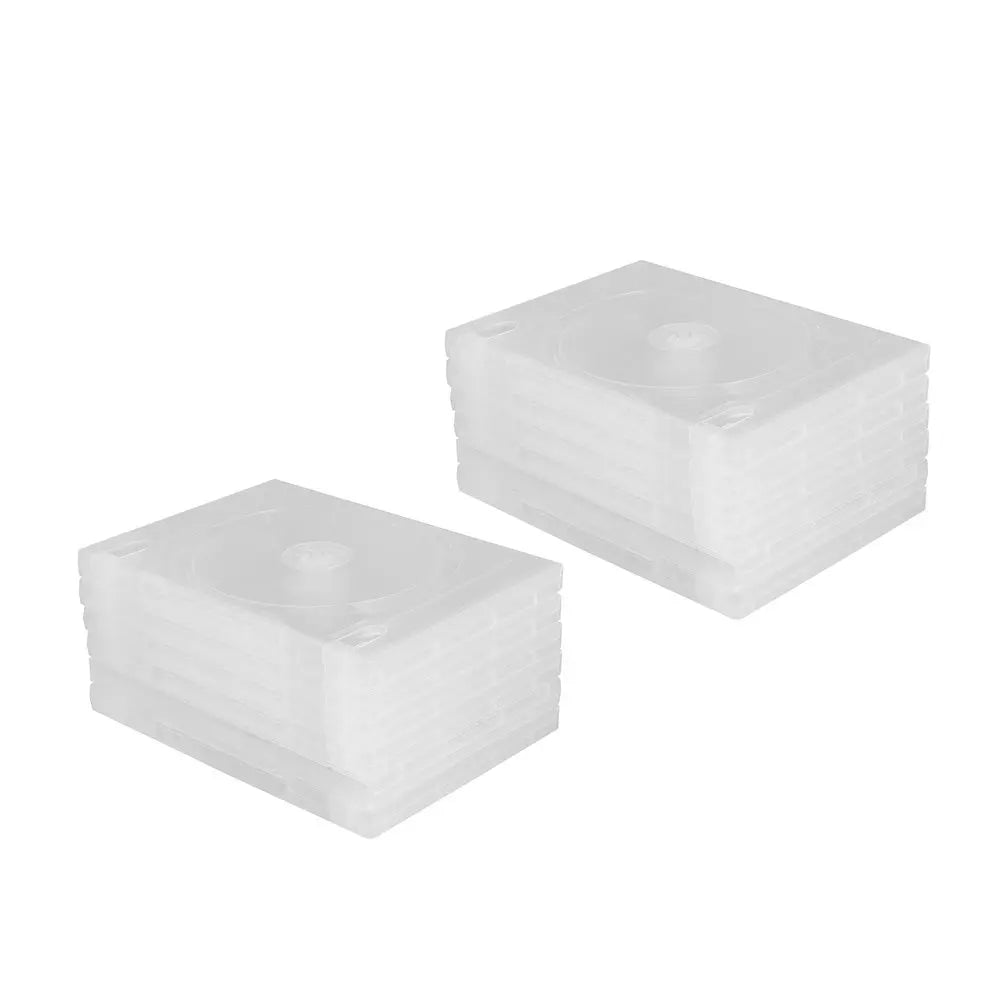 12-Pack Ultra Thin Clear CD DVD Storage Cases | Slim Organizer CD DVD Storage Case PLUSH