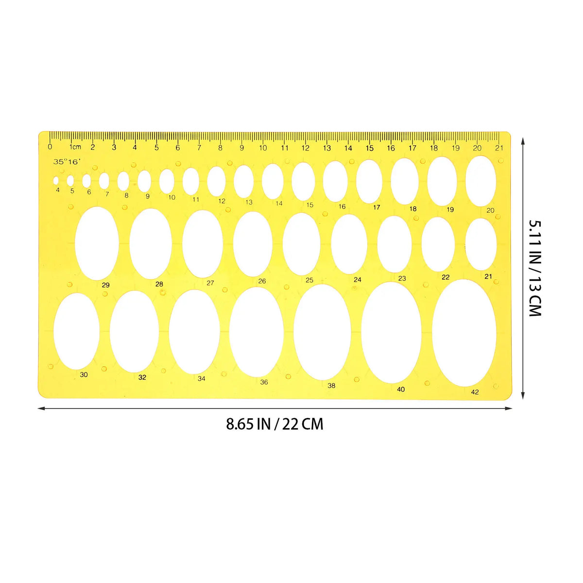 Ellipse Drawing Template Clear Plastic Drafting Ruler Drafting Template Ruler PLUSH