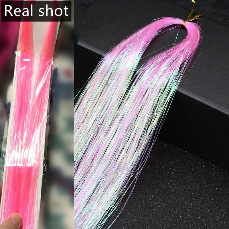 Sparkle Hair Tinsel Extensions 100cm – Colorful Braiding Dazzles