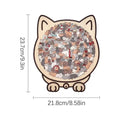Cat-Shaped Wooden Jigsaw Puzzle 135pcs – Gift for Cat Lovers Wooden Jigsaw Puzzle PLUSH A