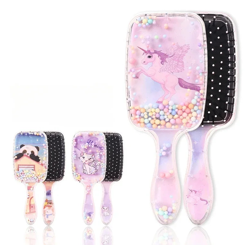 Kawaii Cartoon Animal Air Cushion Hair Comb for Kids Girls Kids Hair Comb PLUSH