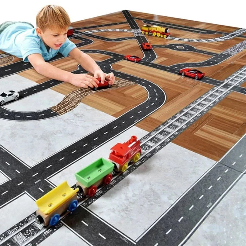 Reusable Cartoon Road Track Tape – Racing Party Decor Road Track Tape PLUSH