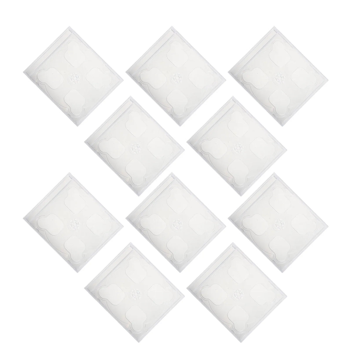 10-Pack Double CD Jewel Cases – Clear Stackable Disc Holders CD Jewel Cases PLUSH