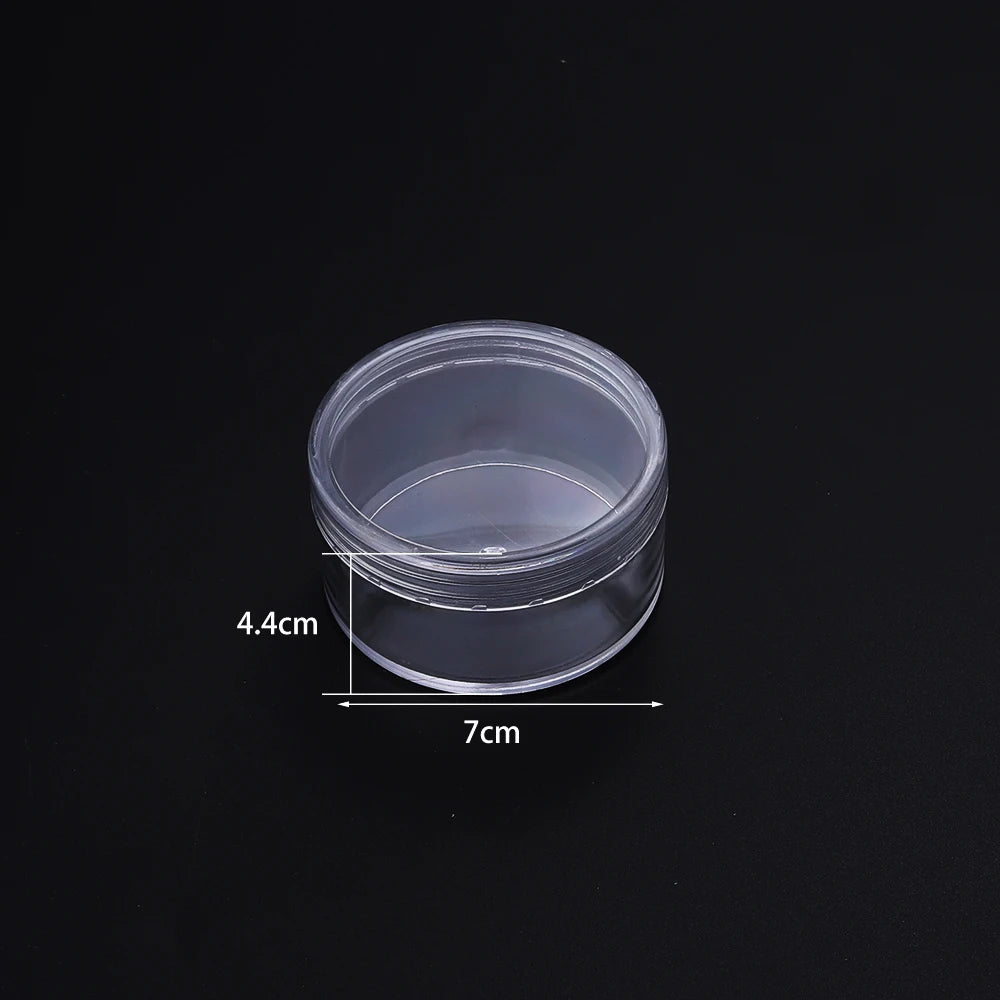 Round Transparent Plastic Jewelry Storage Box | Organizer Case Jewelry Storage Box PLUSH 70x44mm