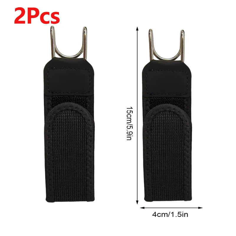 Unisex No-Buckle Elastic Stretch Belt for Pants & Jeans Elastic Stretch Belt PLUSH Black 2Pcs