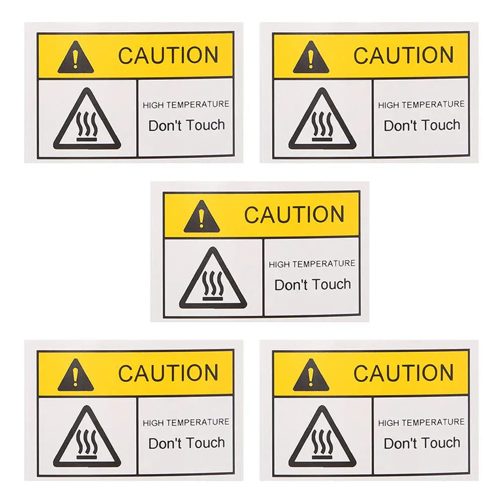 Hot Surface Warning Labels – 5 Sheets Safety Stickers Safety Warning Labels PLUSH other