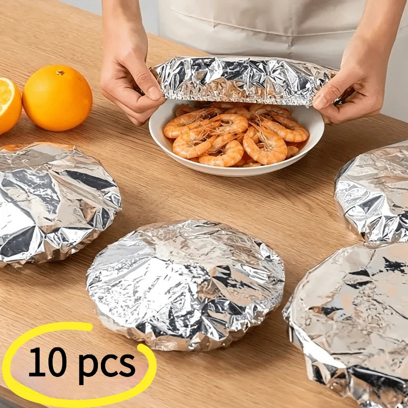 10pcs Reusable Heavy-Duty Aluminum Foil Insulation Covers Food Insulation Covers PLUSH 10pcs
