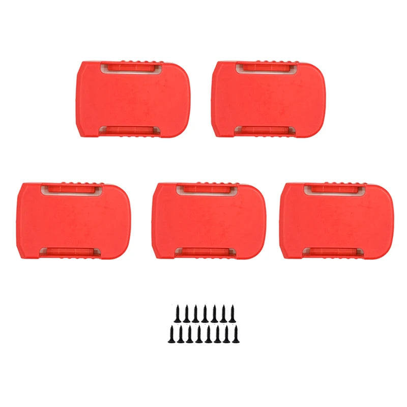 5/10pcs Wall Mount Battery Holder for Worx & Kress 20V Battery Storage Rack PLUSH france 5pcs Red