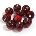10pcs Cherry Fruit Acrylic Beads 20mm – DIY Jewelry Making Acrylic Craft Beads PLUSH dark red