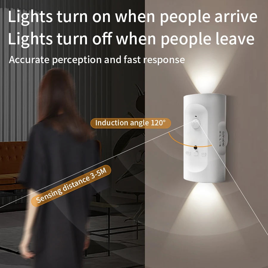 Rechargeable LED Night Light Motion Sensor Clock Projector Lamp LED Night Light PLUSH