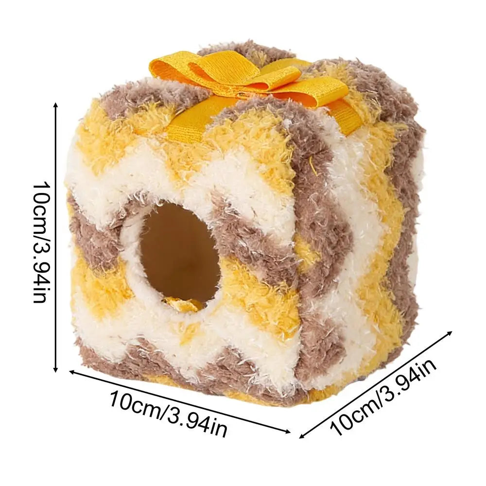 Warm Plush Hamster Nest Bed | Small Pet House for Guinea Pigs Small Pet Nest PLUSH Yellow