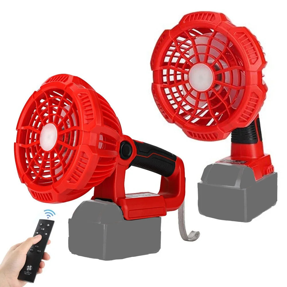 ZWINCKY Cordless LED Work Fan for Milwaukee 18V Battery Cordless Work Fan PLUSH