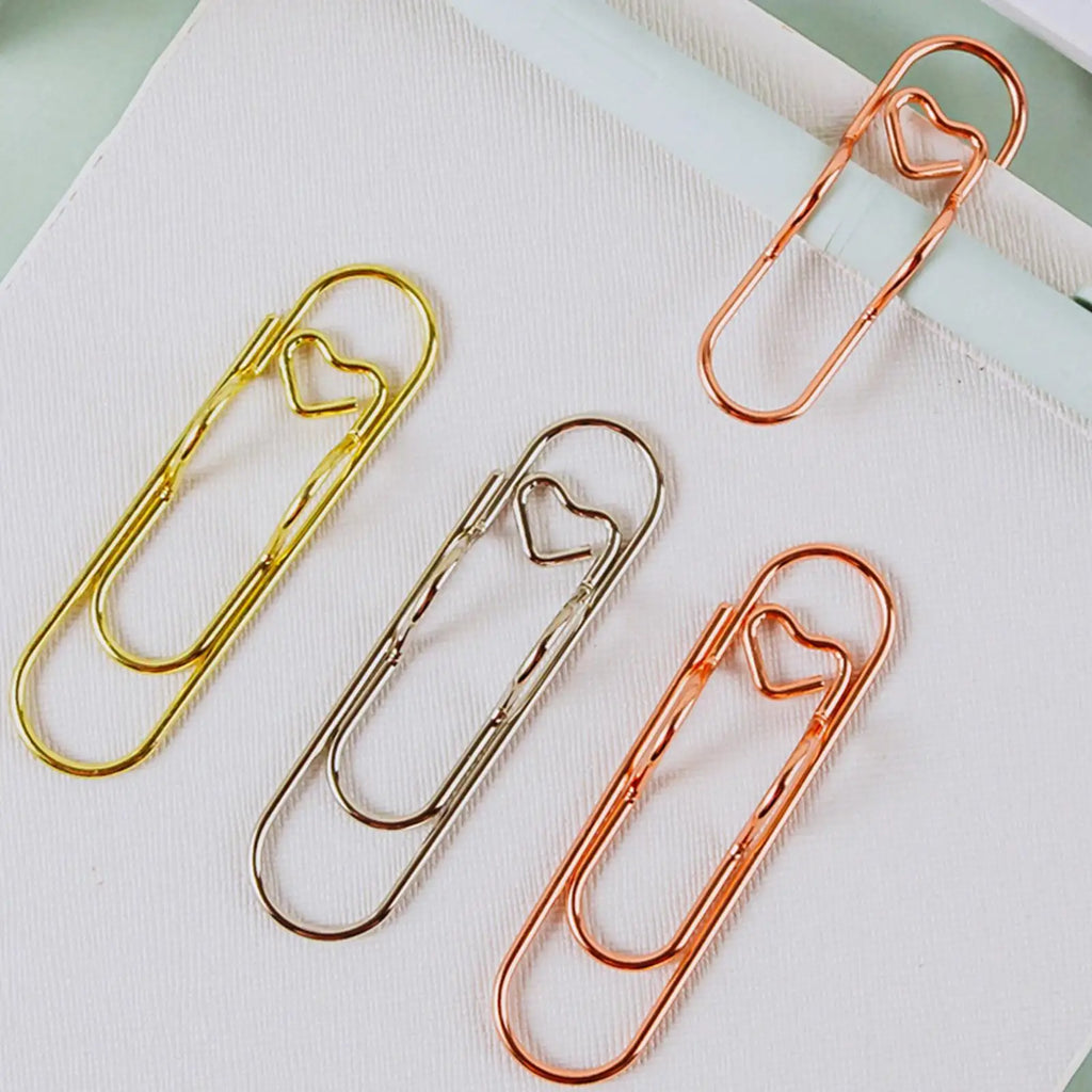 Metal Paper Clips 8pcs – Multicolor Pen & Memo Clip Set Metal Paper Clips PLUSH