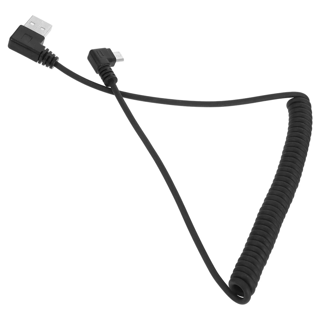 Coiled USB-C Cable Dual Right Angle Fast Charging – Foxnovo USB-C Charging Cable PLUSH