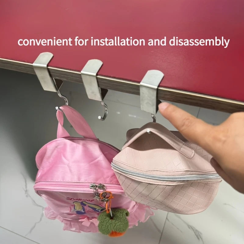 Snap-On Table Edge Hook – Adjustable Nail Free Bag Hanger Desk Bag Hook PLUSH