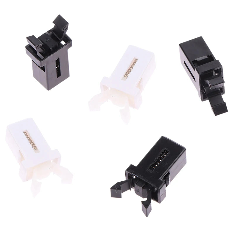 10pcs Trash Can Lid Latch Replacement Clips – Black & White Bin Lid Latch Clip PLUSH