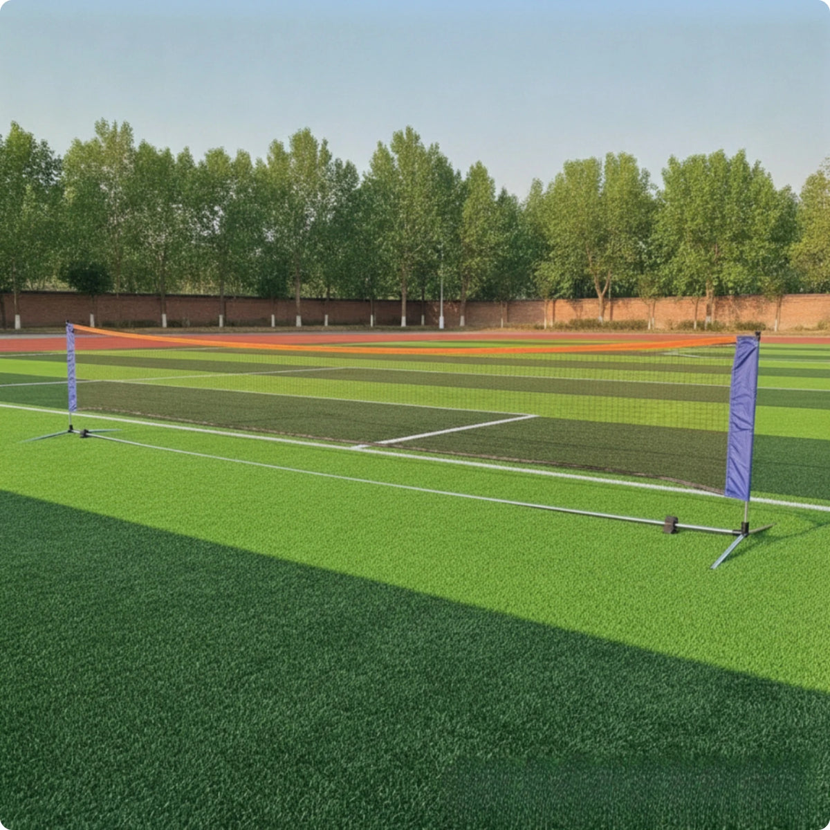 Heavy-Duty Sports Practice Net with Steel Frame & Metal Stand Sports Practice Net PLUSH 6.1M