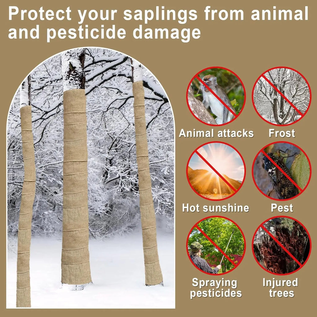 Winter Tree Trunk Burlap Wrap – Frost Insulation Belt Set Tree Frost Wrap PLUSH