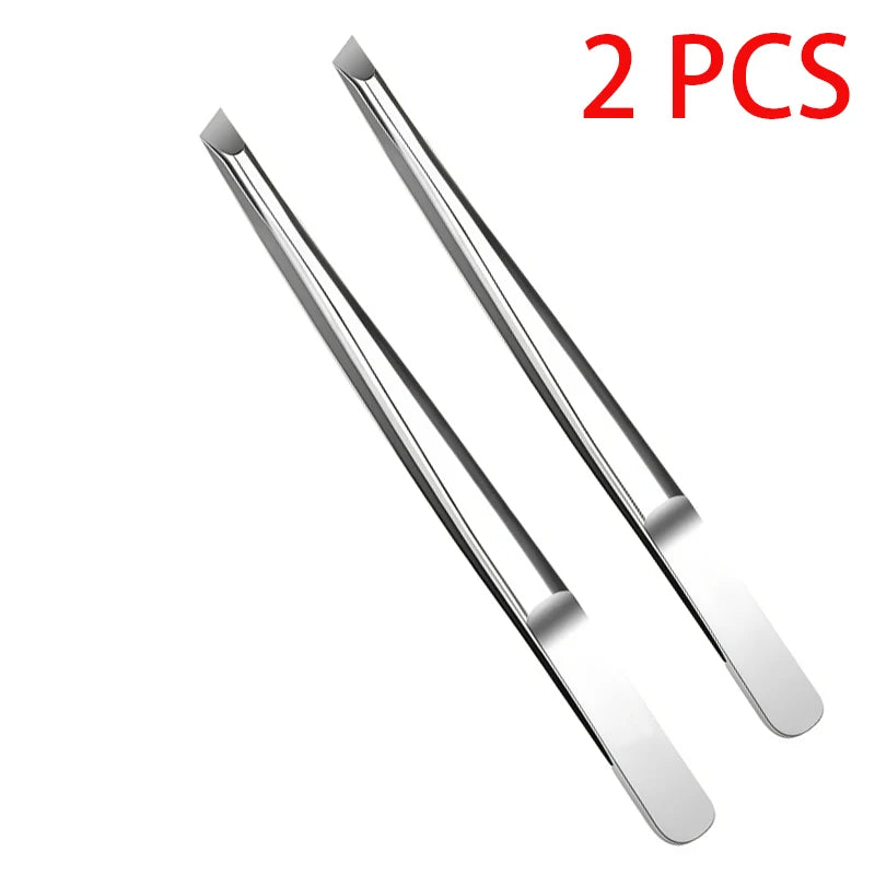 Ouriner Precision Stainless Steel Eyebrow Tweezers Hypoallergenic Eyebrow Tweezers PLUSH 2 PCS