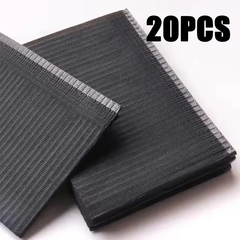 Disposable Waterproof Table Covers – Tattoo & Nail Mat 20–125pcs Disposable Table Cover PLUSH Black-20PCS