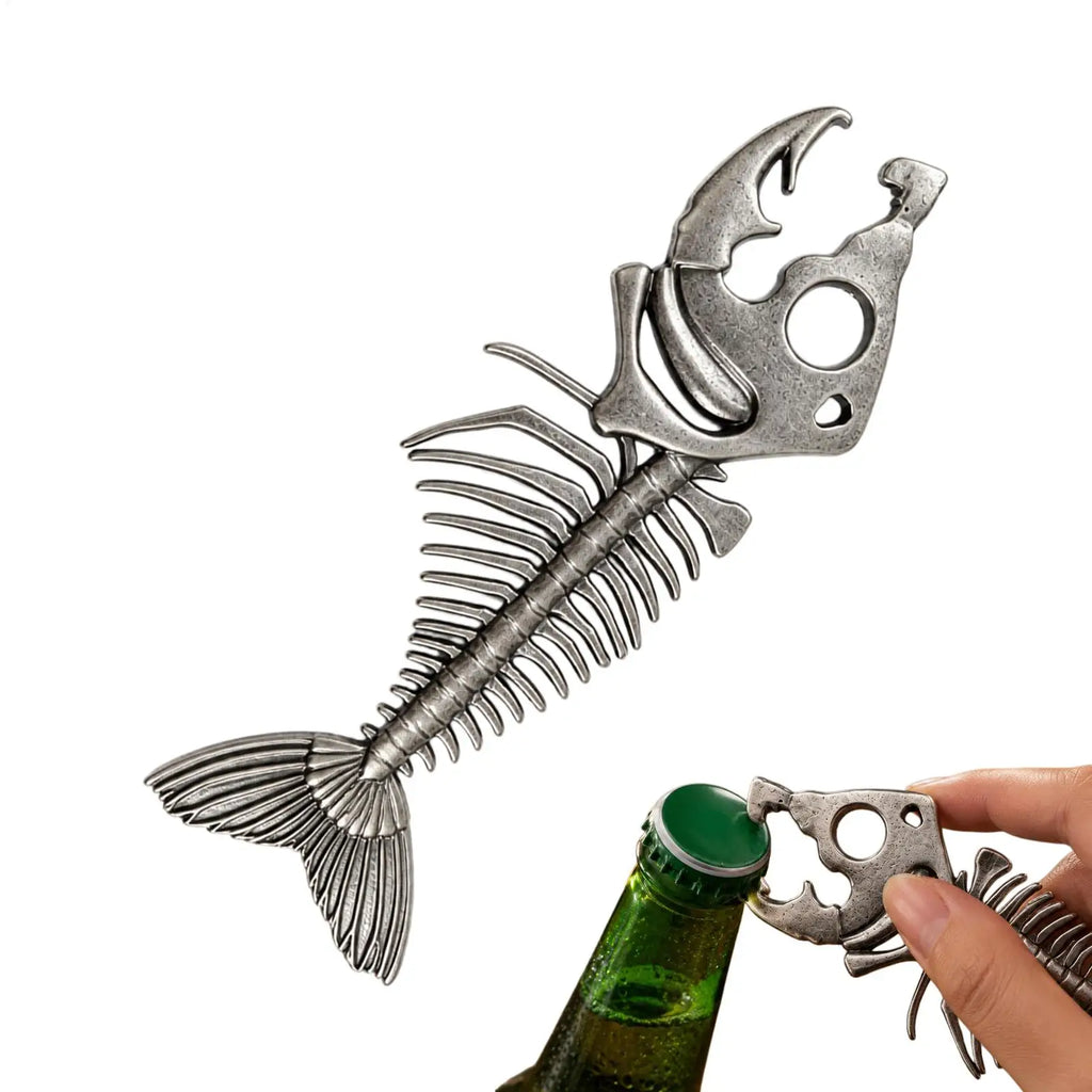Fishbone Novelty Bottle Opener | Zinc Alloy Bar Tool Novelty Bottle Opener PLUSH