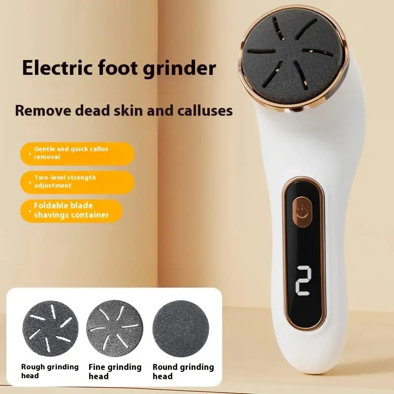 Rechargeable Electric Foot Polisher with Interchangeable Heads Electric Foot Polisher PLUSH