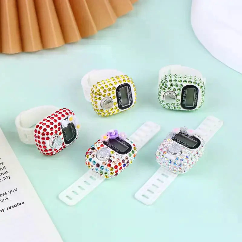 Electronic Finger Counter Ring – Resettable Digital Clicker Digital Finger Counter PLUSH