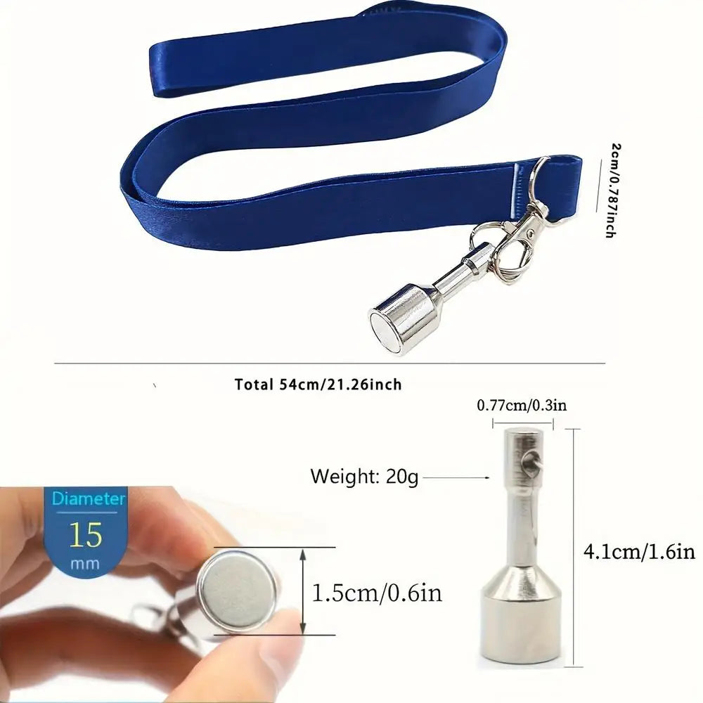 Magnetic Bocce Ball Picker – Portable No-Bend Retriever Tool Ball Retriever Tool PLUSH Blue