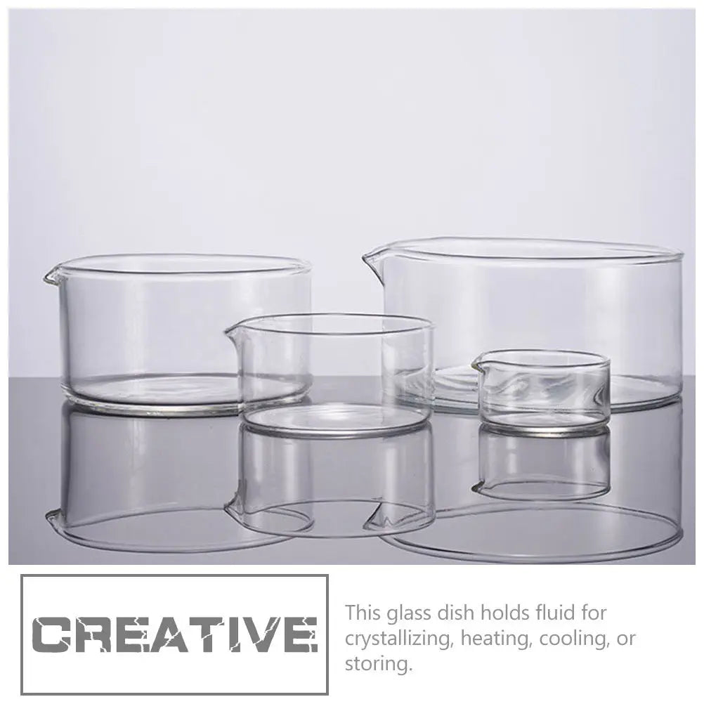 Glass Crystallizing Dish with Spout | Lab Evaporation Dish Lab Crystallizing Dish PLUSH