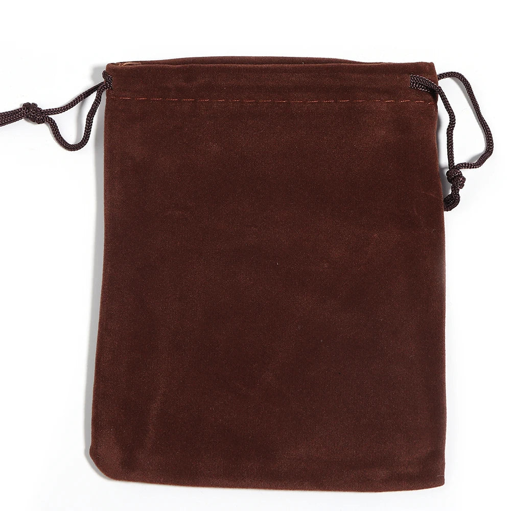 Velvet Drawstring Jewelry Pouches Gift Bags 5-10pcs Jewelry Packaging Pouch PLUSH Brown 5x7mm 10pcs