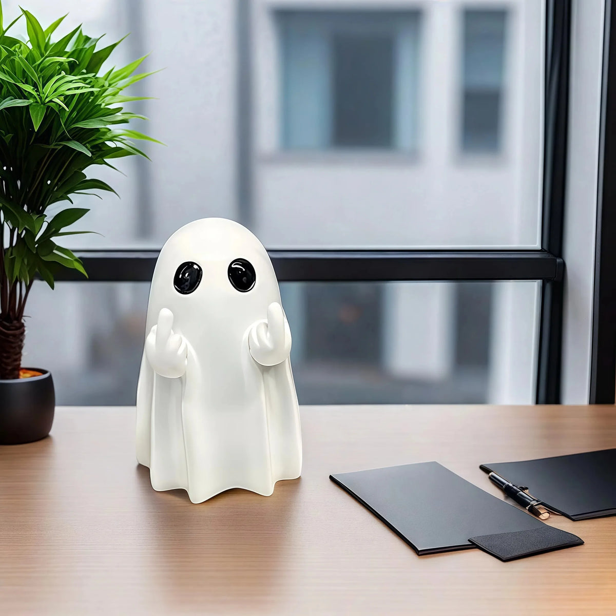 Middle Finger Ghost Statue | Halloween Figurine Decor Halloween Figurine PLUSH