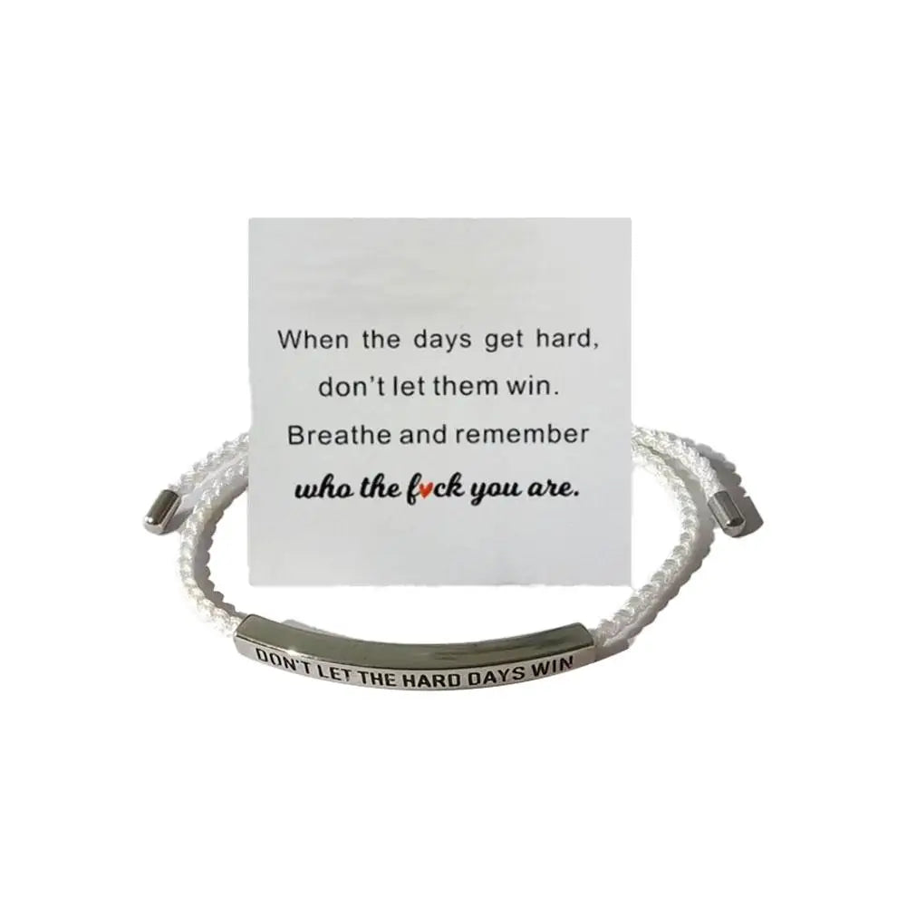 Engraved Titanium Steel Adjustable Hand-Woven Bracelet Woven Engraved Bracelet PLUSH H