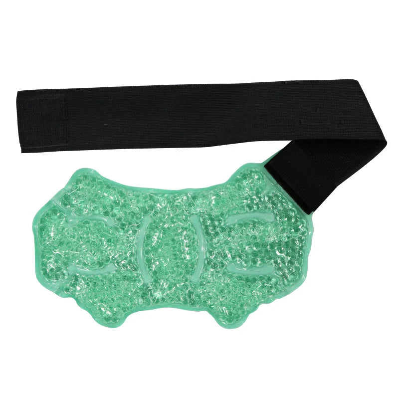 Hot & Cold Gel Bead Ankle Wrap – Reusable Ice Compress Pack Ankle Cold Wrap PLUSH Green