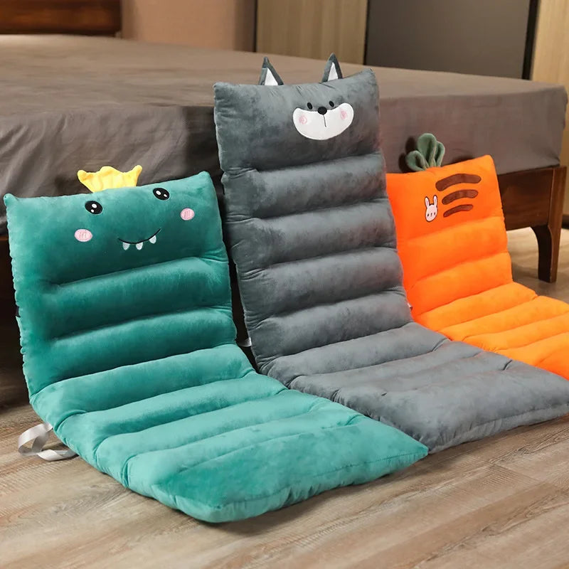 Integrated Seat & Backrest Chair Cushion – Plush Comfort Pad Chair Seat Cushion PLUSH