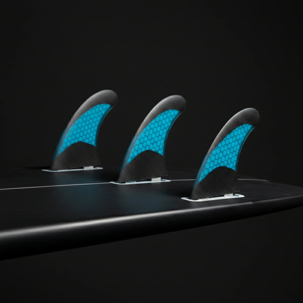 3-Piece Thruster Surfboard Fin Set | Composite Double-Tab Base Surfboard Fin Set PLUSH