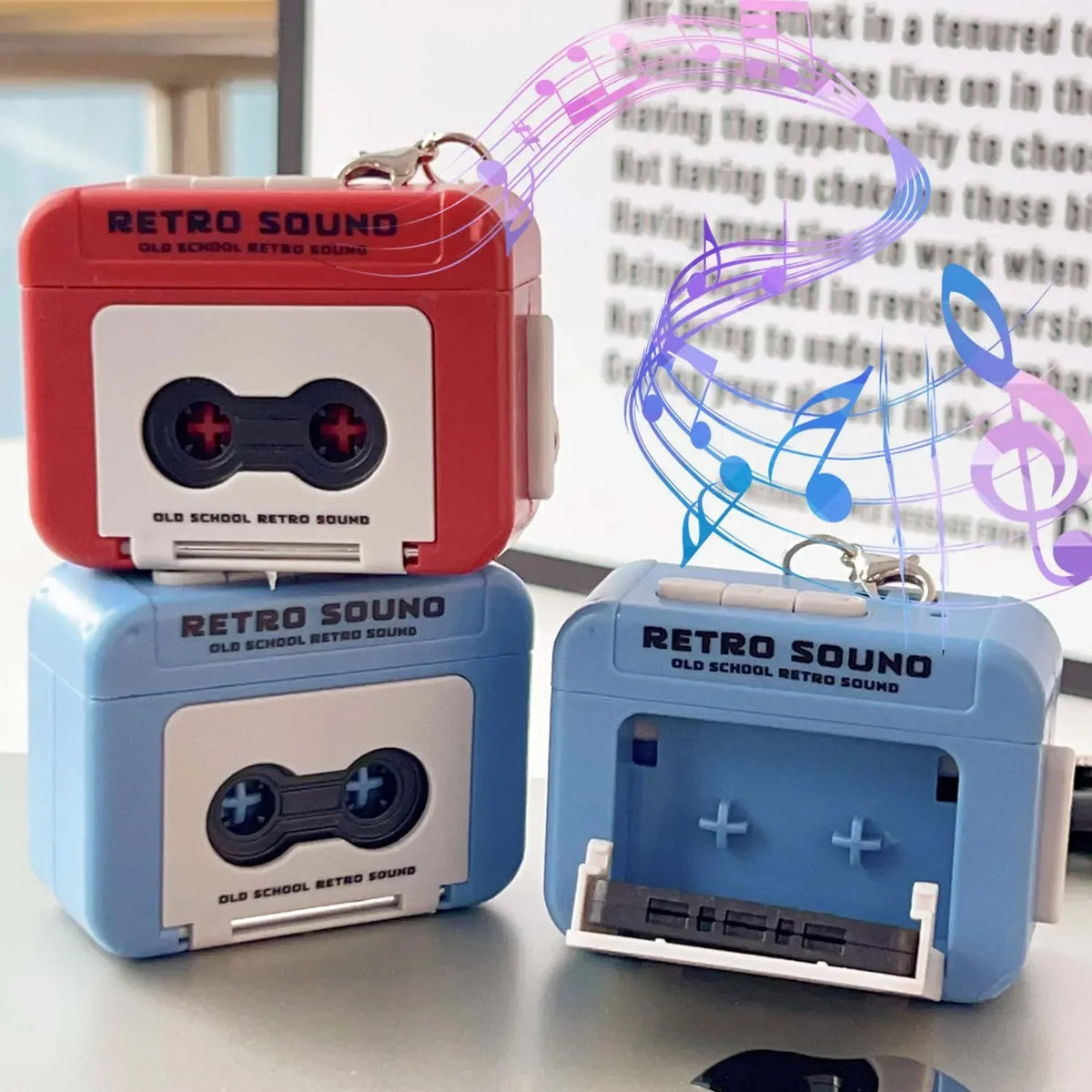 Mini Retro Tape Recorder Keychain – Recordable Voice Pendant Novelty Keychain Toy PLUSH