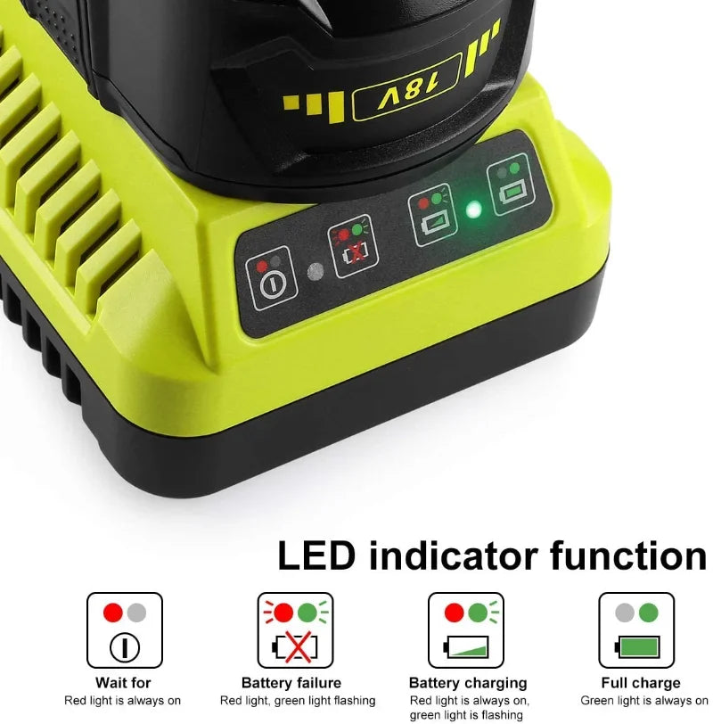 ZWINCKY P117 Charger for Ryobi 12V 14.4V 18V Ni-CD Ni-MH Li-ion Battery Charger PLUSH