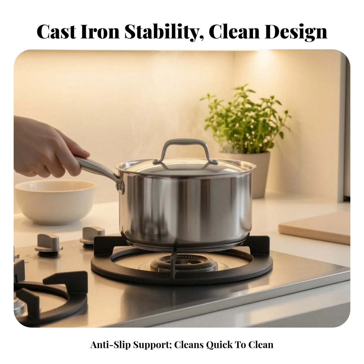 Heavy Duty Cast Iron Wok Support & Gas Burner Grate Reducer Burner Grate Reducer PLUSH