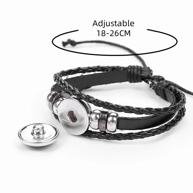 Glow in the Dark Zodiac Constellation Bracelet | Braided Rope Charm Bracelet PLUSH